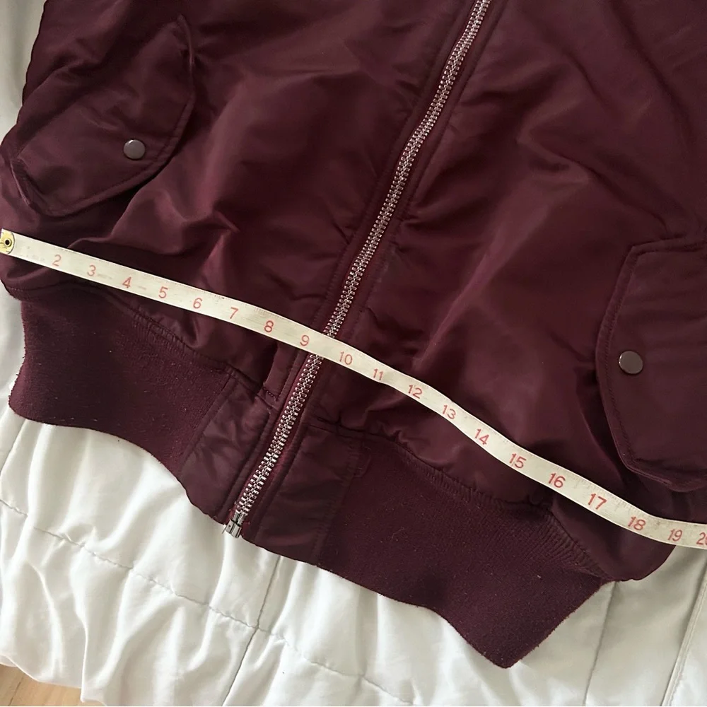 Alpha Industries MA-1 Deep Burgundy Bomber Jacket - Picture 7 of 10